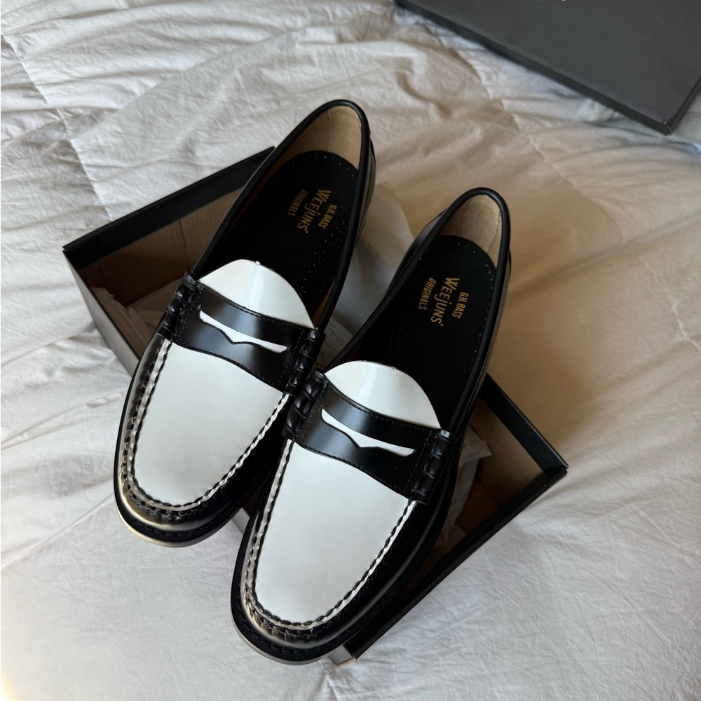 Black and White Loafers